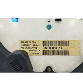 Recambio de cuadro instrumentos para renault trafic caja cerrada (ab 4.01) 1.9 diesel referencia OEM IAM P8200006337A  