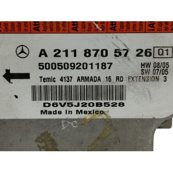 Recambio de centralita airbag para mercedes-benz clase e (w211) berlina 3.5 v6 cat referencia OEM IAM A2118705726  