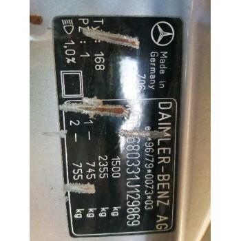 mercedes-benz clase a (w168) del año 1998