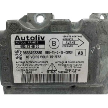 Recambio de centralita airbag para peugeot 307 break / sw (s1) 1.6 16v hdi referencia OEM IAM 9653493380 603724900 