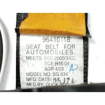 Recambio de cinturon seguridad delantero derecho para chevrolet kalos 1.2 cat referencia OEM IAM 96410118  