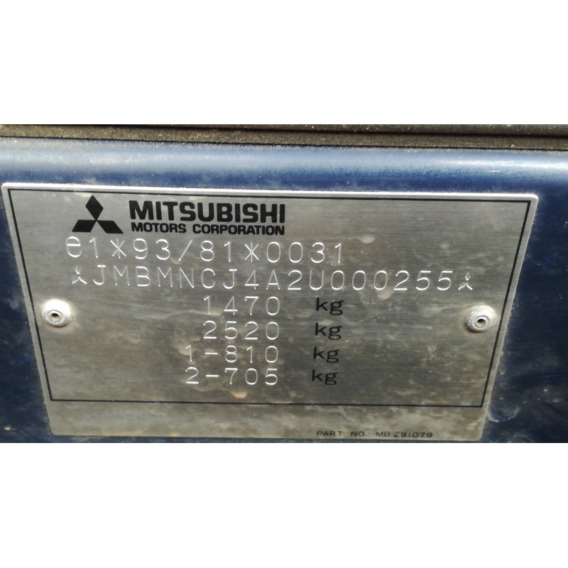MITSUBISHI COLT V (CJ_, CP_) 2002