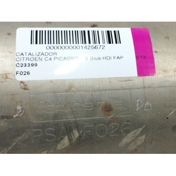 Recambio de catalizador para citroën c4 picasso 1.6 blue-hdi fap referencia OEM IAM F026 S002 