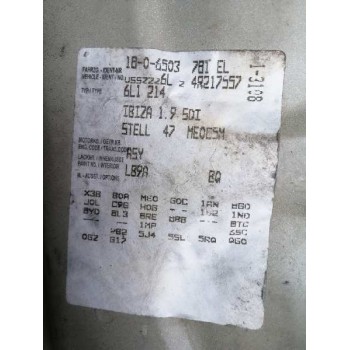 seat ibiza (6l1) del año 2004