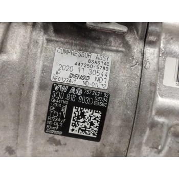 Recambio de compresor aire acondicionado para audi q2 (gab) 2.0 16v tdi referencia OEM IAM 3Q0816803D 4472505780 6SAS1C