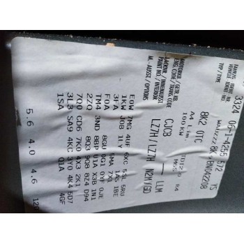 audi a4 ber. (b8) del año 2011