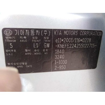 kia cerato i sedán (ld) del año 2005