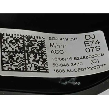 Recambio de volante para volkswagen passat b8 (3g2, cb2) 1.4 tsi 150 cv referencia OEM IAM 5G0419091DJ 6198400 