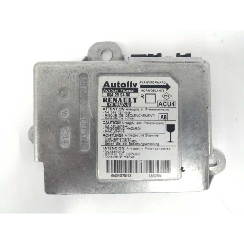 Recambio de centralita airbag para renault scenic ii 1.9 dci diesel referencia OEM IAM 8200375209 604290400 