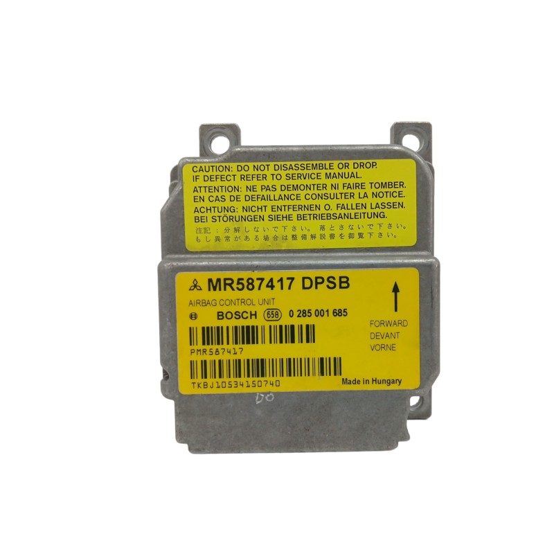 Recambio de centralita airbag para mitsubishi colt berlina 3 (cz) 1.3 cat referencia OEM IAM MR587417 0285001685 