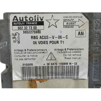 Recambio de centralita airbag para peugeot 206 berlina 1.4 hdi referencia OEM IAM 9652275980 602327300 