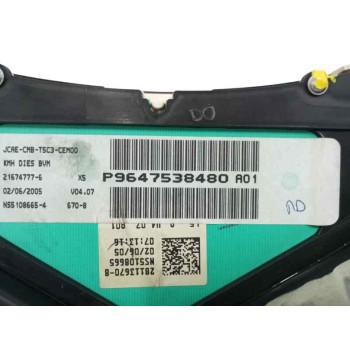 Recambio de cuadro instrumentos para peugeot 307 break / sw (s1) 1.6 16v hdi referencia OEM IAM 9647538480  