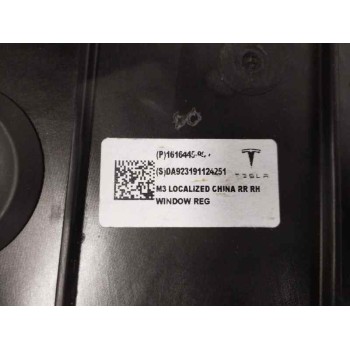 Recambio de elevalunas trasero derecho para tesla model 3 (5yj3) ev referencia OEM IAM 161644598B  