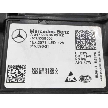 Recambio de faro izquierdo para mercedes-benz gla (h247) gla 200 d (247.712) referencia OEM IAM A2479063505 SIN CENTRALITA Y SIN