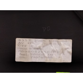 Recambio de guarnecido puerta delantera derecha para renault captur i (j5_, h5_) 1.5 dci 90 referencia OEM IAM 809004245R NEGRO 