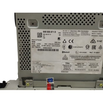 Recambio de sistema audio / radio cd para skoda fabia combi 1.0 mpi referencia OEM IAM 6V0035871D  