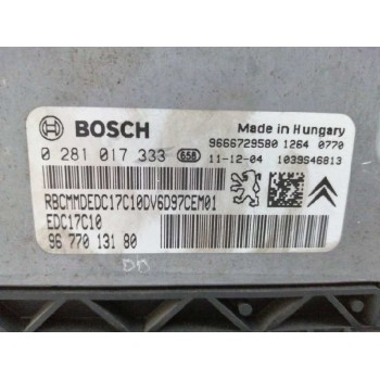 Recambio de centralita motor uce para peugeot 207 1.6 hdi referencia OEM IAM 9677013180 0281017333 