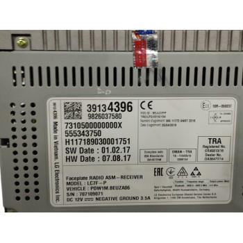 Recambio de sistema audio / radio cd para opel crossland x 1.2 referencia OEM IAM 39134396 9826037580 