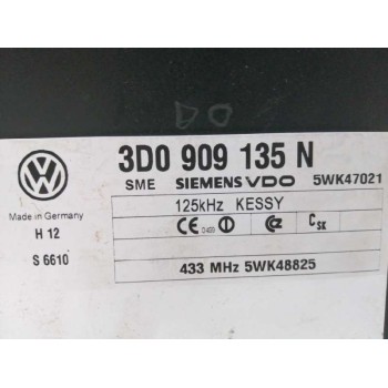 Recambio de modulo electronico para volkswagen touareg (7la) 3.0 v6 tdi dpf referencia OEM IAM 3D0909135N 5WK47021 