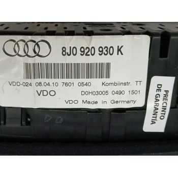 Recambio de cuadro instrumentos para audi tt (8j3/8j9) 2.0 16v tdi referencia OEM IAM 8J0920930K 110080406006 
