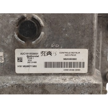 Recambio de centralita motor uce para citroën c4 picasso 1.2 12v e-thp referencia OEM IAM 9826380880 A2C1619530001 