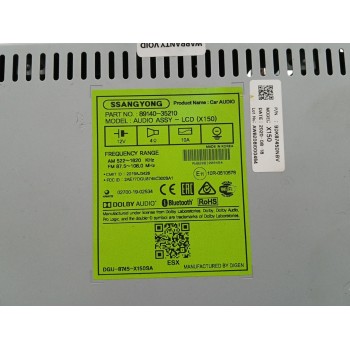 Recambio de pantalla multifuncion para ssangyong tivoli 1.5 g15dtf referencia OEM IAM 8914035210  