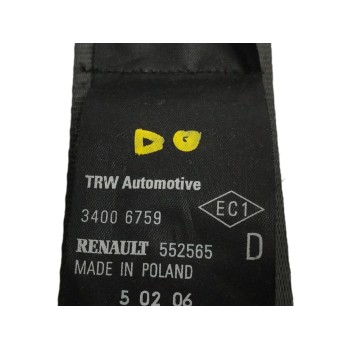 Recambio de cinturon seguridad delantero derecho para renault clio iii 1.5 dci diesel cat referencia OEM IAM 552565  