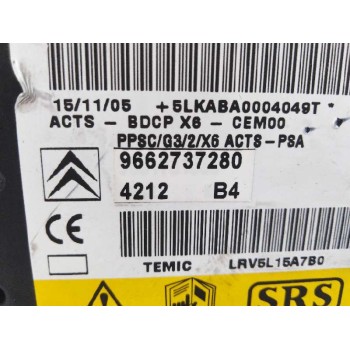 Recambio de centralita airbag para citroën c6 (td_) 2.7 hdi referencia OEM IAM 9662737280  
