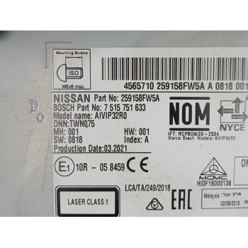 Recambio de sistema navegacion gps para nissan x-trail iii (t32_, t32r, t32rr) 1.3 dig-t referencia OEM IAM 259158FW5A 751575163