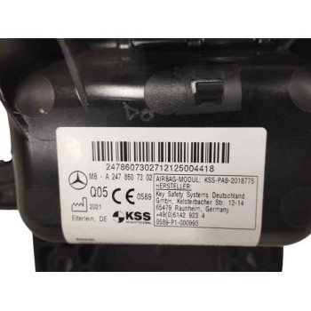 Recambio de airbag delantero derecho para mercedes-benz gla (h247) gla 200 d (247.712) referencia OEM IAM A2478607302  