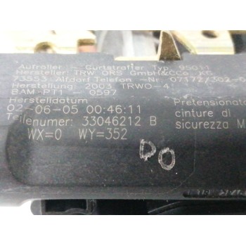 Recambio de cinturon seguridad delantero derecho para fiat panda (169) básico 4x4 referencia OEM IAM 33046212B  