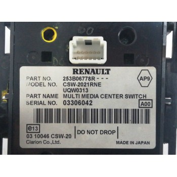 Recambio de mando multifuncion para renault koleos 2.0 dci diesel fap referencia OEM IAM 253B06778R CONTROLES RADIO 