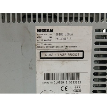 Recambio de sistema audio / radio cd para nissan qashqai+2 (jj10) acenta referencia OEM IAM 28185JD05A  