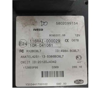 Recambio de caja reles / fusibles para iveco daily furgón 2.3 diesel referencia OEM IAM 5802099154  