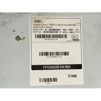 Recambio de sistema audio / radio cd para kia carens (un) 1.6 crdi cat referencia OEM IAM 961501D6223W  