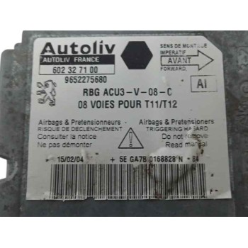 Recambio de centralita airbag para peugeot 206 berlina 2.0 hdi cat referencia OEM IAM 9652275680 602327100 