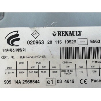 Recambio de sistema audio / radio cd para renault koleos 2.0 dci diesel fap referencia OEM IAM 281151952R 7649179591 