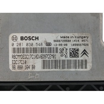 Recambio de centralita motor uce para peugeot 2008 (--.2013) 1.6 16v e-hdi fap referencia OEM IAM 9808016480 0281030548 