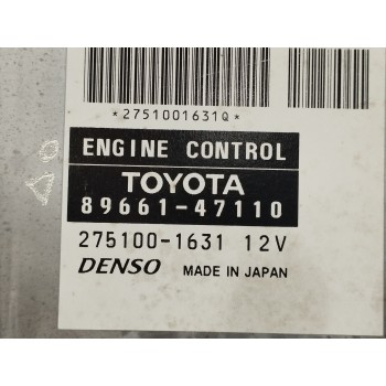 Recambio de centralita motor uce para toyota prius (nhw20) 1.5 cat referencia OEM IAM 8966147110 2751001631 