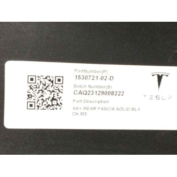Recambio de paragolpes trasero para tesla model 3 (5yj3) ev referencia OEM IAM 153072102  