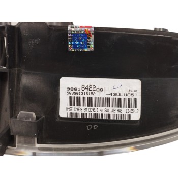 Recambio de cuadro instrumentos para peugeot partner kombi 1.6 blue-hdi fap referencia OEM IAM 9801642280  