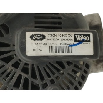 Recambio de alternador para ford fiesta (cb1) 1.25 16v cat referencia OEM IAM 7G9N10300CC 120A TG12C037