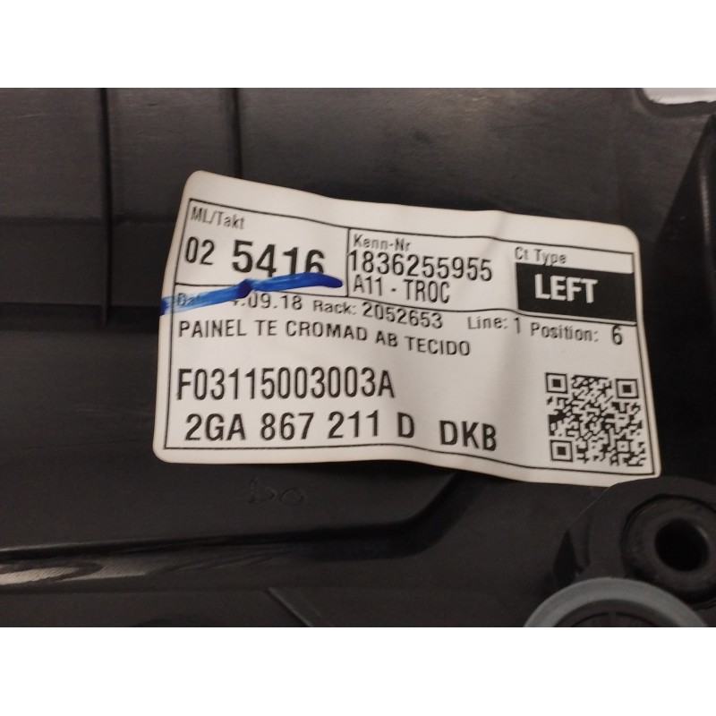 GUARNECIDO PUERTA TRASERA IZQUIERDA NEGRO