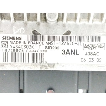 Recambio de centralita motor uce para ford focus berlina (cap) 1.8 tdci turbodiesel cat referencia OEM IAM 4M5112A650JL 5WS40303