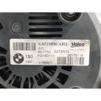 Recambio de alternador para bmw serie 1 lim. (f21) 2.0 turbodiesel referencia OEM IAM 8519890 OBSERVAR FOTOS 150A