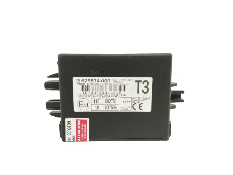 Recambio de modulo electronico para toyota yaris 1.5 16v cat referencia OEM IAM 897800D130 625874000 Recambio de modulo electronico para toyota yaris 1.5 16v cat referencia OEM IAM 897800D130 625874000
