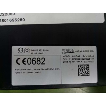 Recambio de modulo electronico para peugeot 308 gti referencia OEM IAM 9801695280  