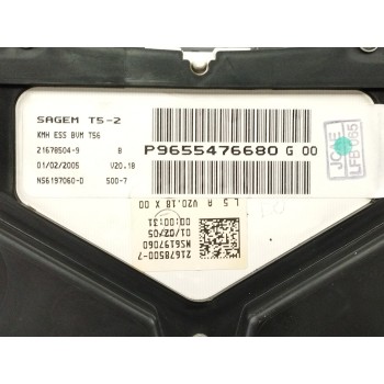 Recambio de cuadro instrumentos para peugeot 307 cc (s1) 1.6 16v cat referencia OEM IAM 9655476680  