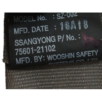Recambio de cinturon seguridad trasero izquierdo para ssangyong rodius ii 2.2 xdi referencia OEM IAM   