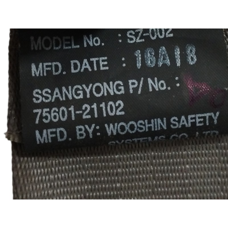 CINTURON SEGURIDAD TRASERO IZQUIERDO